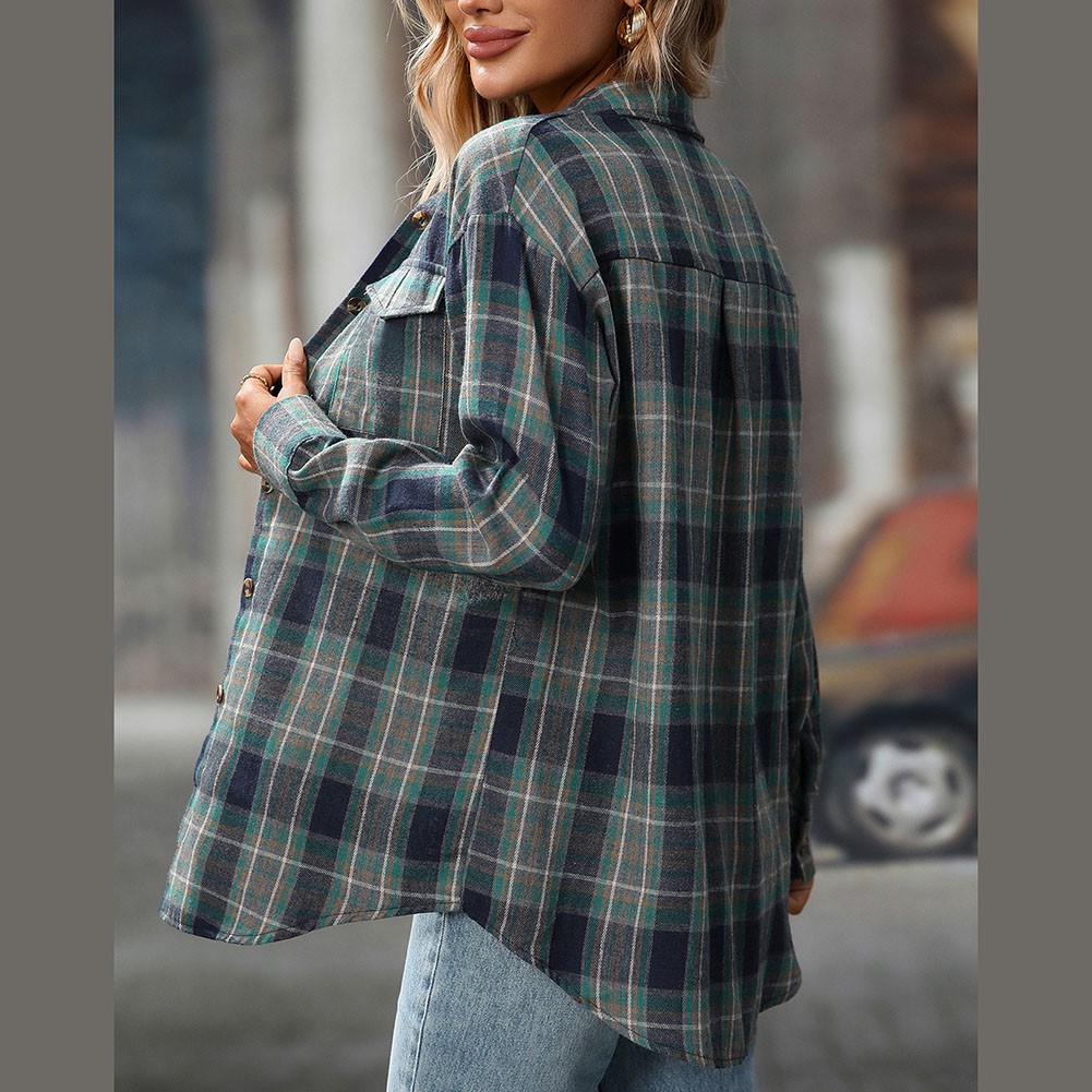 Casual Women Shirt Classic Outerwear Lapel Design Polyester Fabric Retro Look - Picture 19 of 62