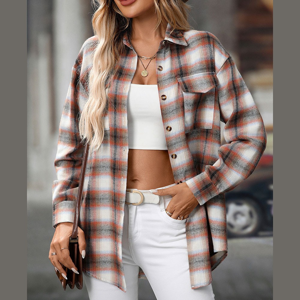 Casual Women Shirt Comfortable Fit Lapel Design Polyester Fabric Retro Look - Picture 128 of 176