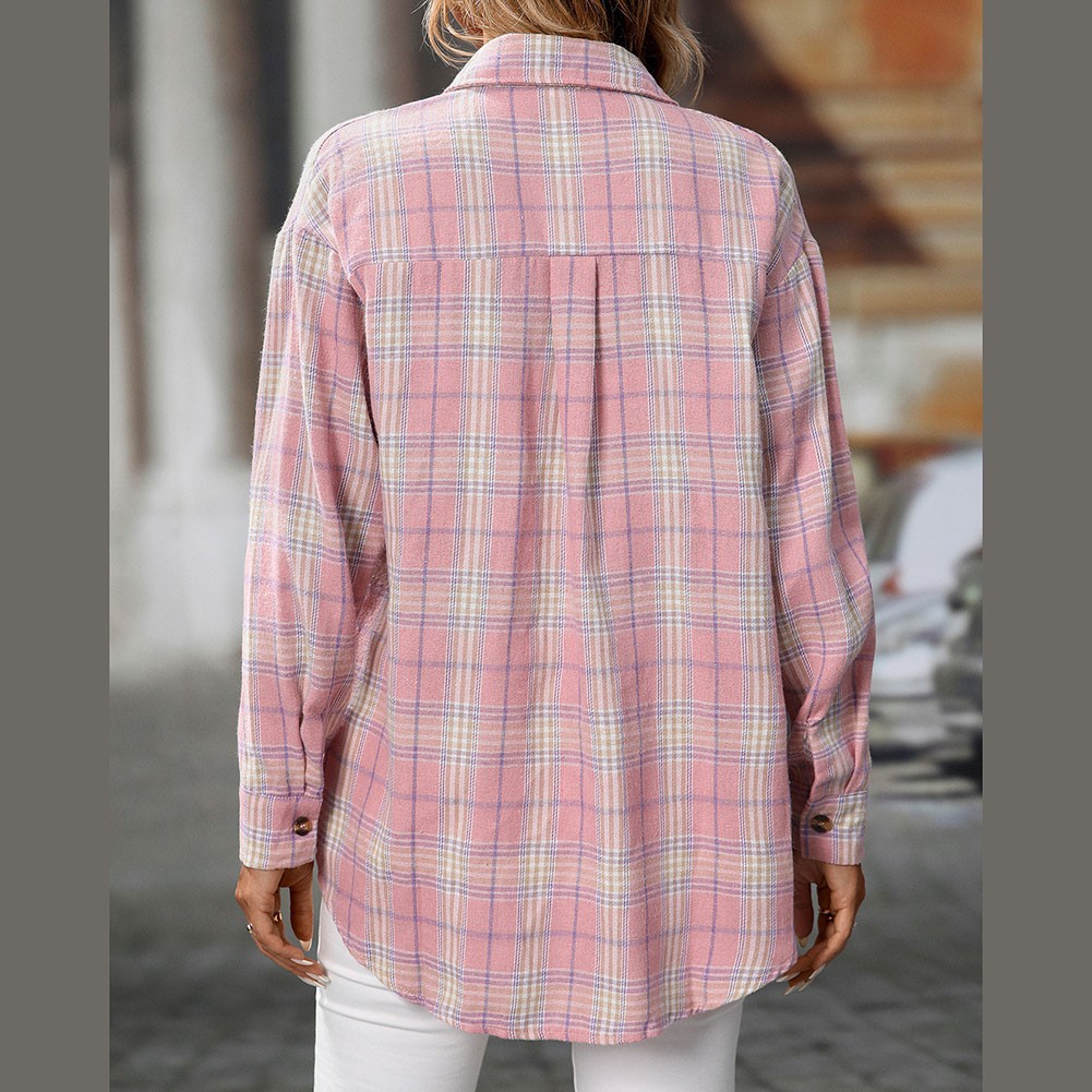 Casual Women Shirt Comfortable Fit Lapel Design Polyester Fabric Retro Look - Picture 80 of 176