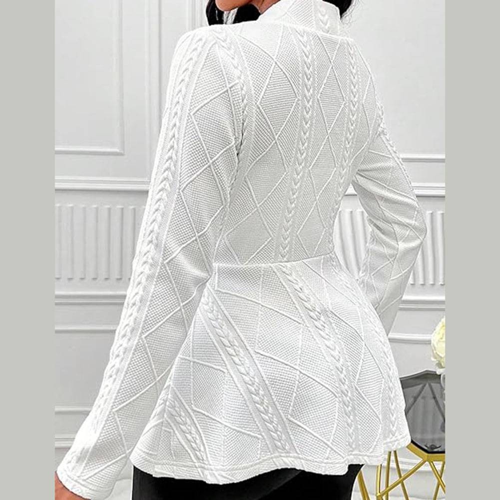 Elegant Women's Long Sleeve Jacket with Breathable Fabric for Everyday Comfort - Picture 14 of 51