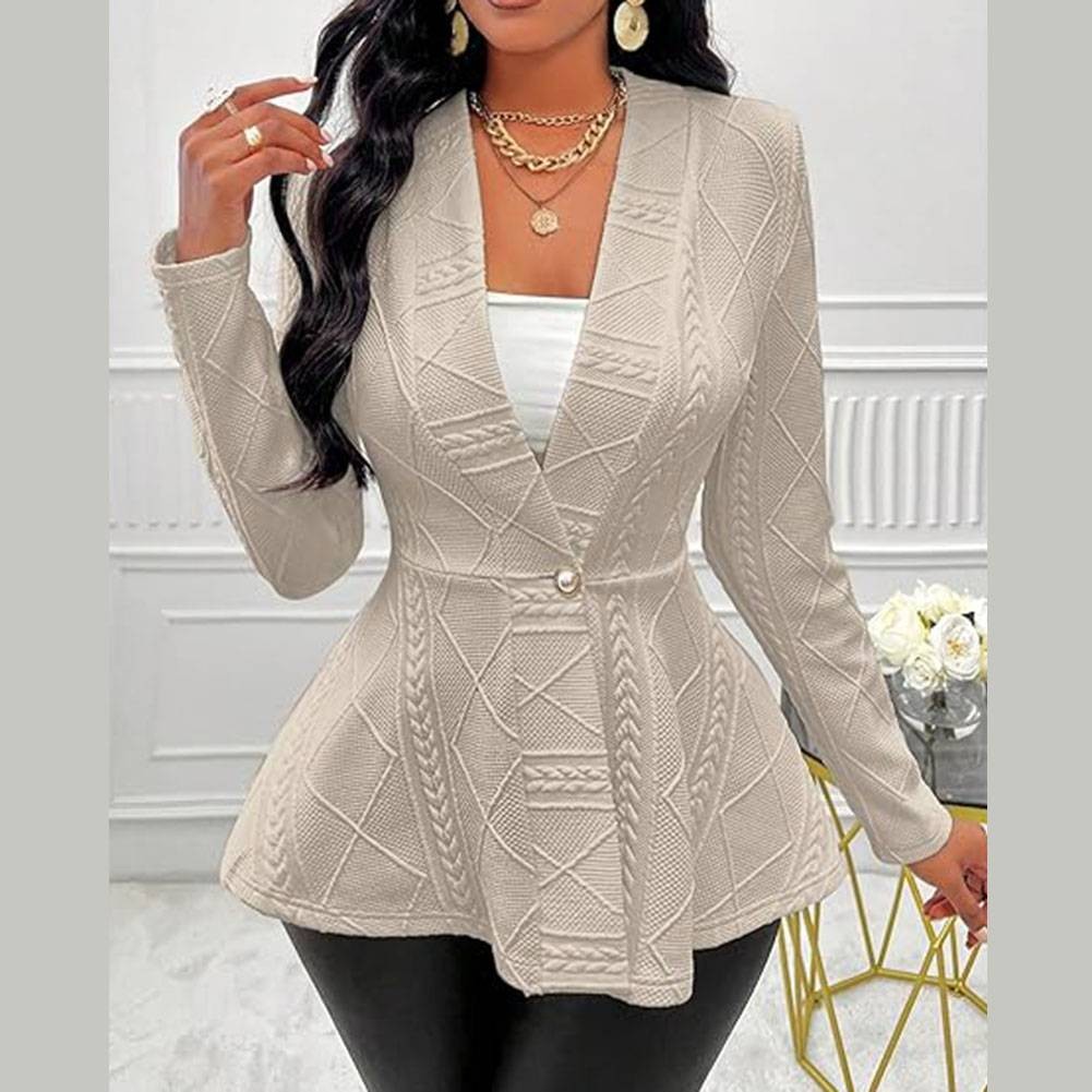 Elegant Women's Long Sleeve Jacket with Breathable Fabric for Everyday Comfort - Picture 22 of 51