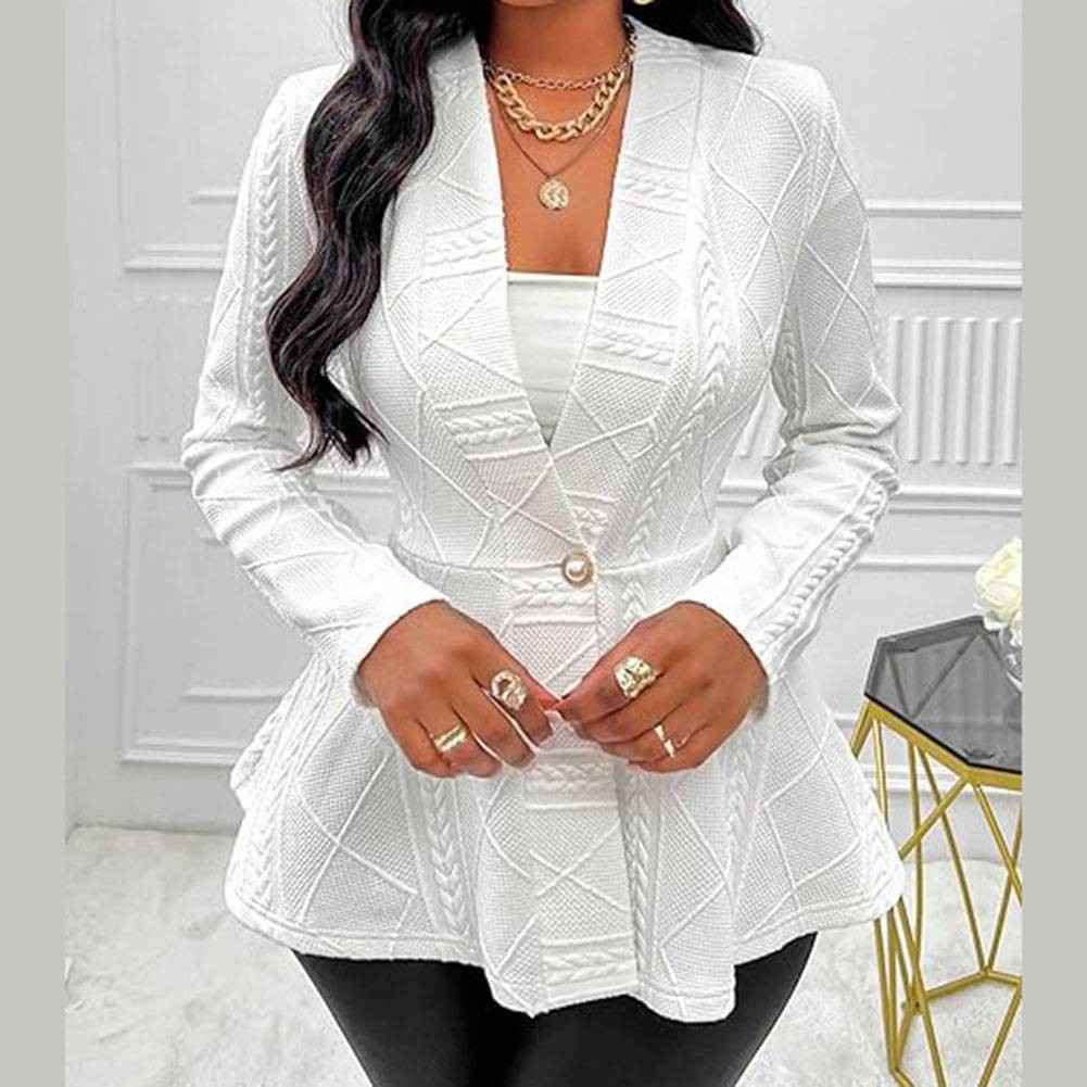 Elegant Women's Long Sleeve Jacket with Breathable Fabric for Everyday Comfort - Picture 16 of 51