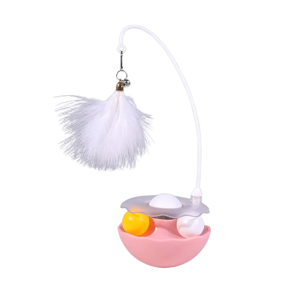 Juguete teaser 360 grados para gatos con hierba gatera y pluma para gatos activos - Imagen 18 de 20