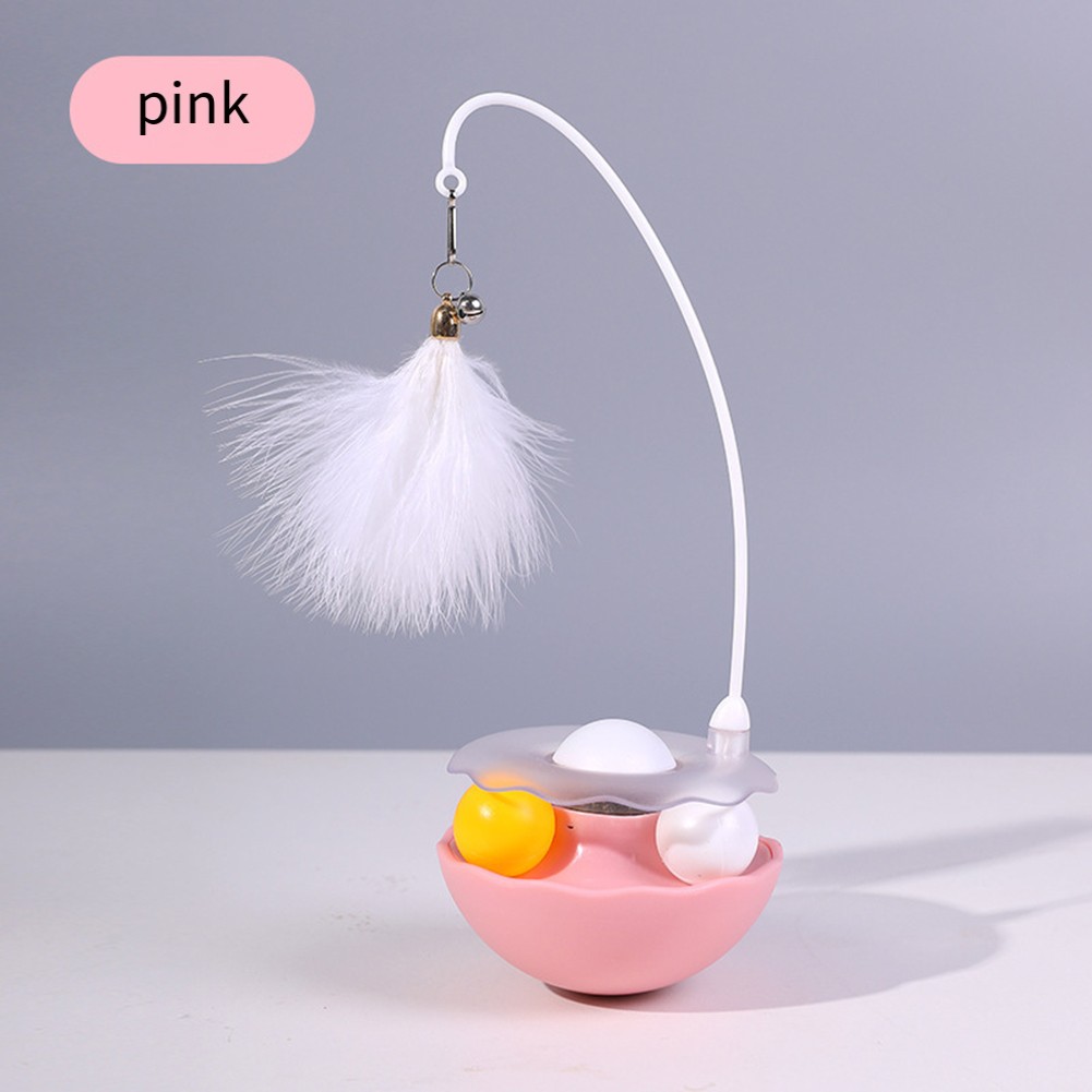 Juguete teaser 360 grados para gatos con hierba gatera y pluma para gatos activos - Imagen 17 de 20