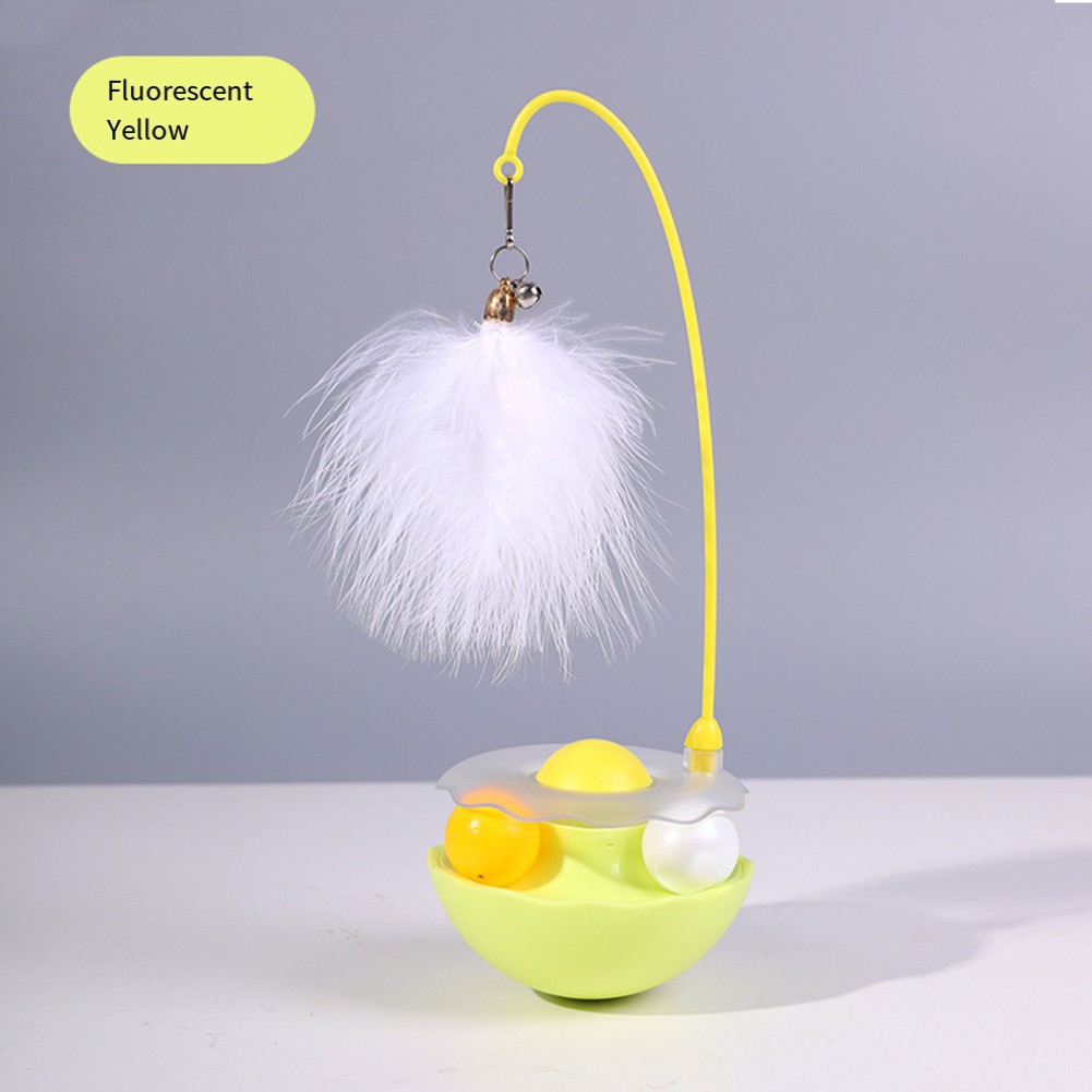 Juguete teaser 360 grados para gatos con hierba gatera y pluma para gatos activos - Imagen 15 de 20