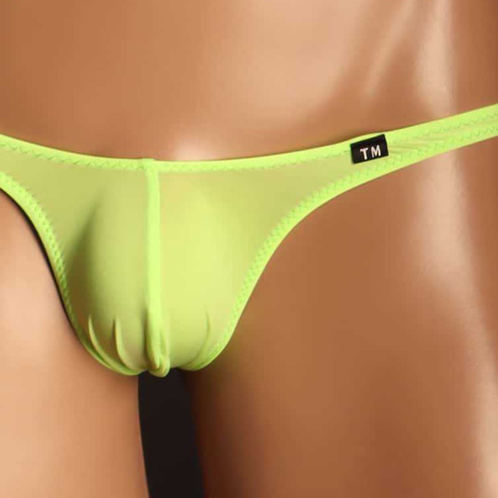 Bequeme Low Waist Herren Unterwäsche Tangas mit atmungsaktivem Eisseidenstoff - Bild 24 von 25