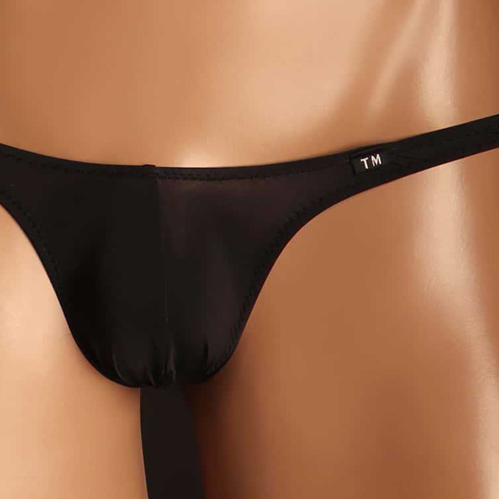 Bequeme Low Waist Herren Unterwäsche Tangas mit atmungsaktivem Eisseidenstoff - Bild 11 von 25