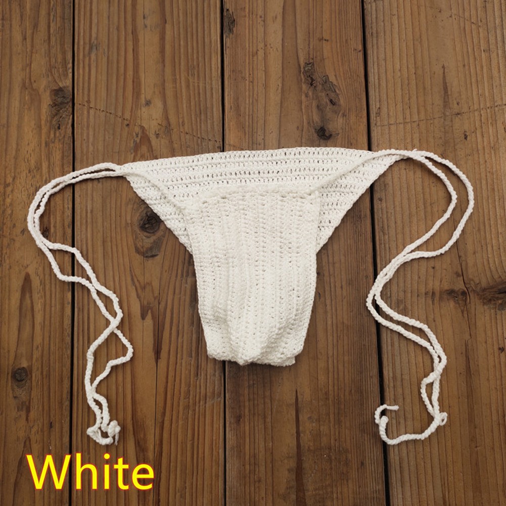 Stylischer Herren Low Rise Slip handgehäkelt zum Schwimmen und Sonnenbaden - Bild 7 von 32