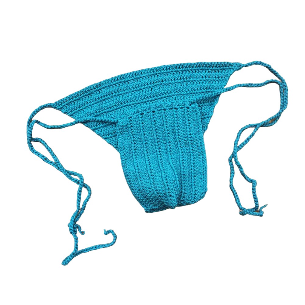 Stylischer Herren Low Rise Slip handgehäkelt zum Schwimmen und Sonnenbaden - Bild 24 von 32