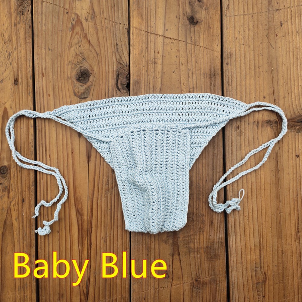 Stylischer Herren Low Rise Slip handgehäkelt zum Schwimmen und Sonnenbaden - Bild 27 von 32