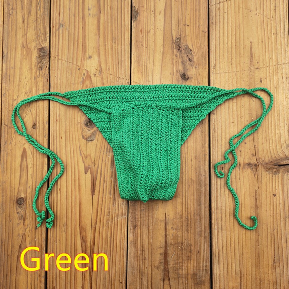 Stylischer Herren Low Rise Slip handgehäkelt zum Schwimmen und Sonnenbaden - Bild 31 von 32