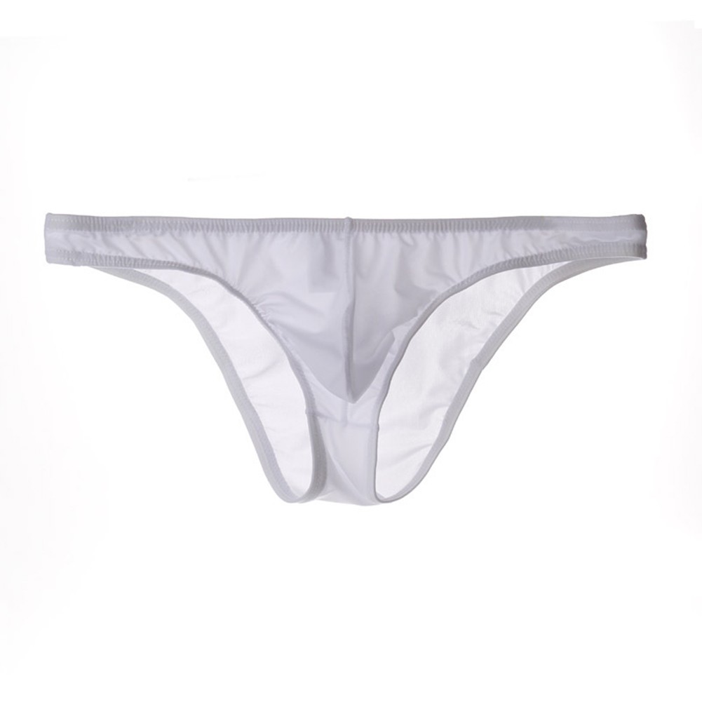 Ultrathin Mens Pouch Briefs Breathable Ice Silk Underwear for All Seasons