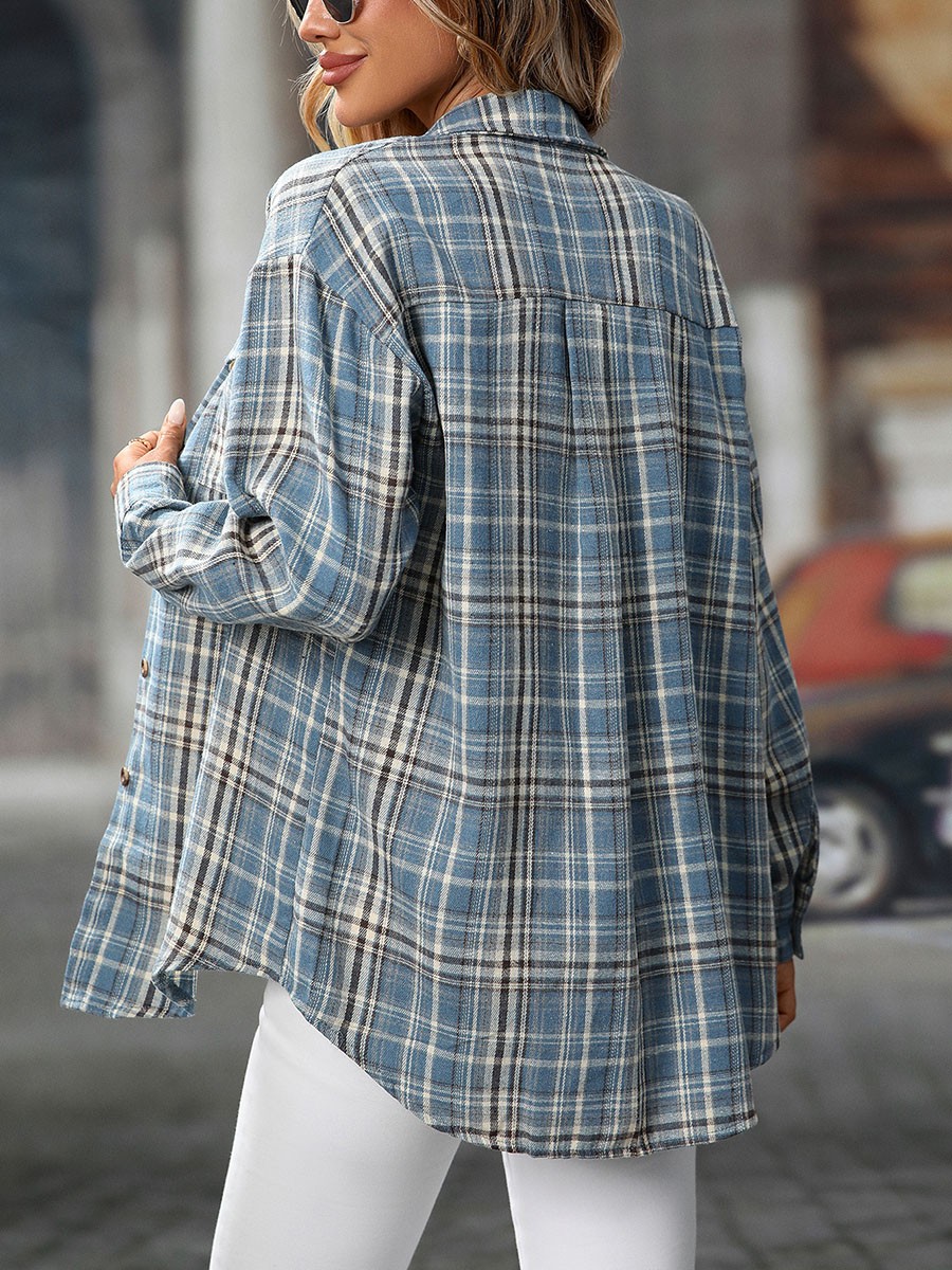 Casual Women Shirt Comfortable Fit Lapel Design Polyester Fabric Retro Look - Picture 158 of 176