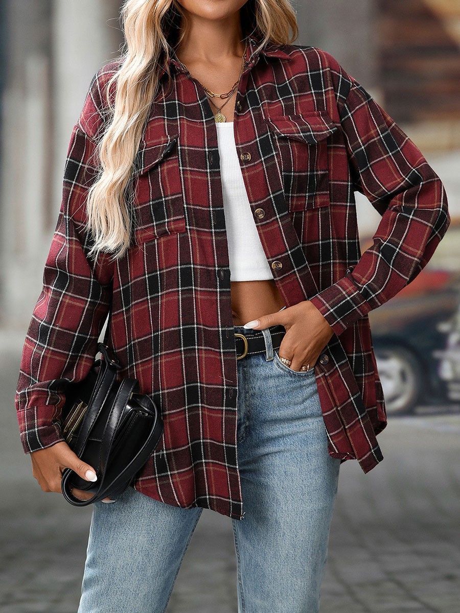 Casual Women Shirt Comfortable Fit Lapel Design Polyester Fabric Retro Look - Picture 40 of 176