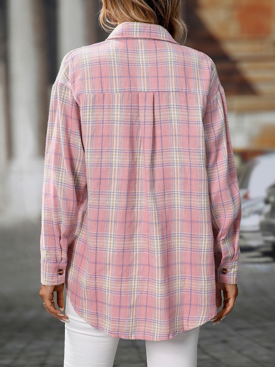 Casual Women Shirt Comfortable Fit Lapel Design Polyester Fabric Retro Look - Picture 75 of 176