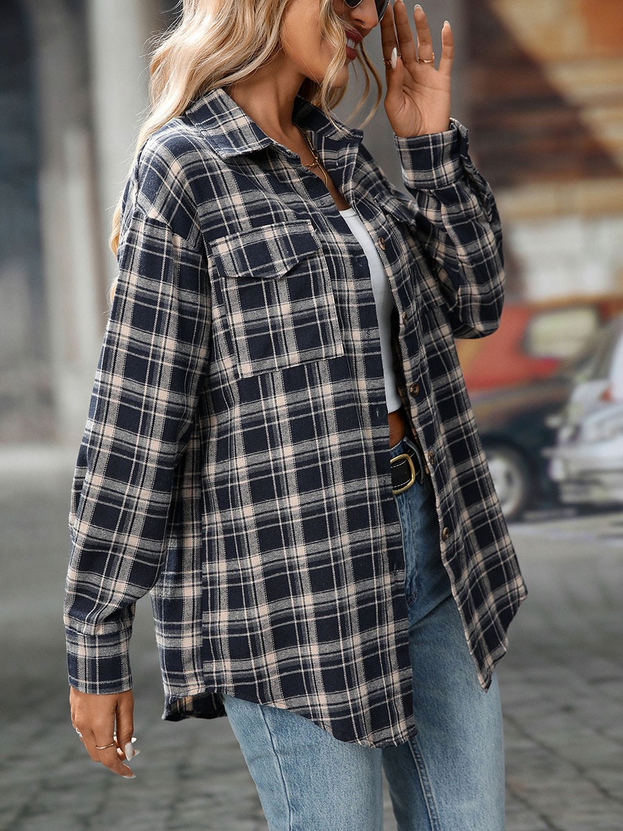 Casual Women Shirt Comfortable Fit Lapel Design Polyester Fabric Retro Look - Picture 86 of 176