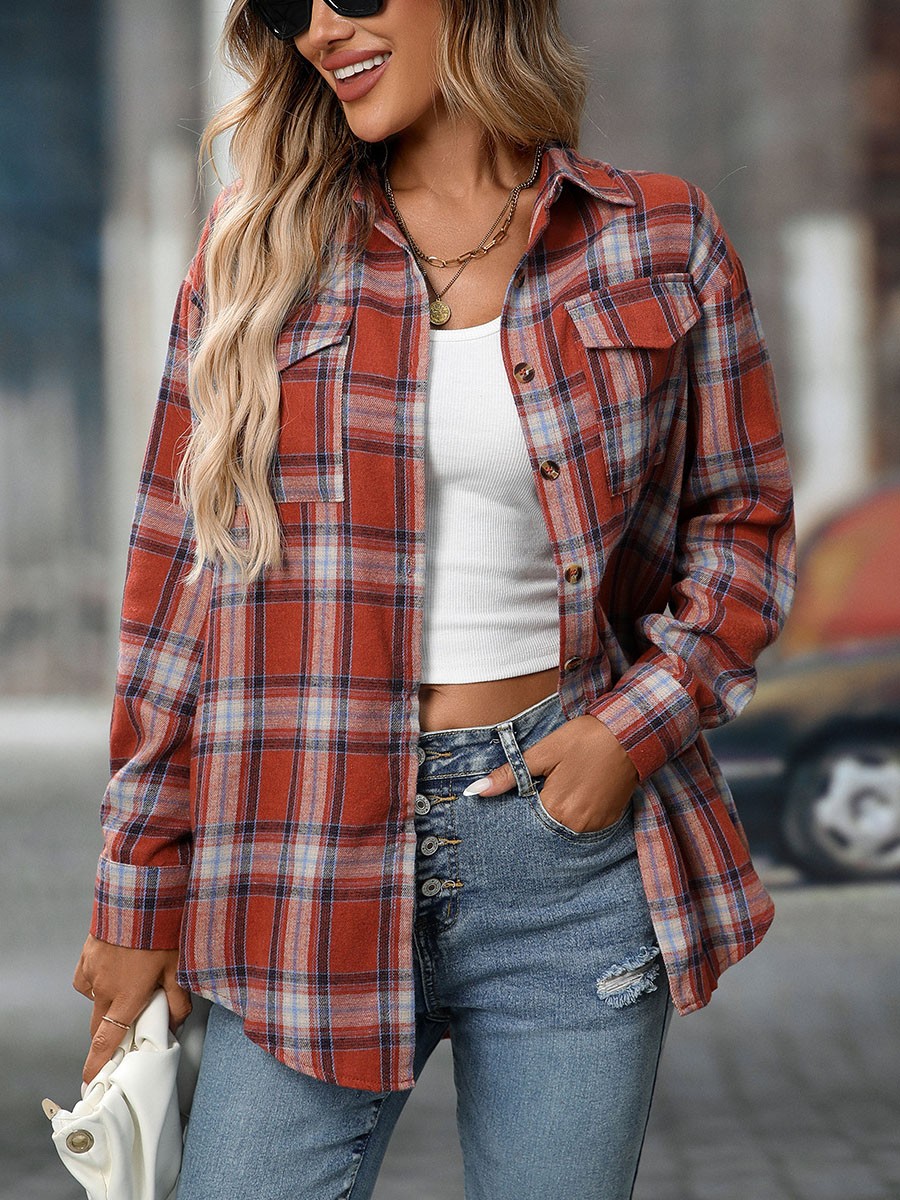 Casual Women Shirt Comfortable Fit Lapel Design Polyester Fabric Retro Look - Picture 96 of 176