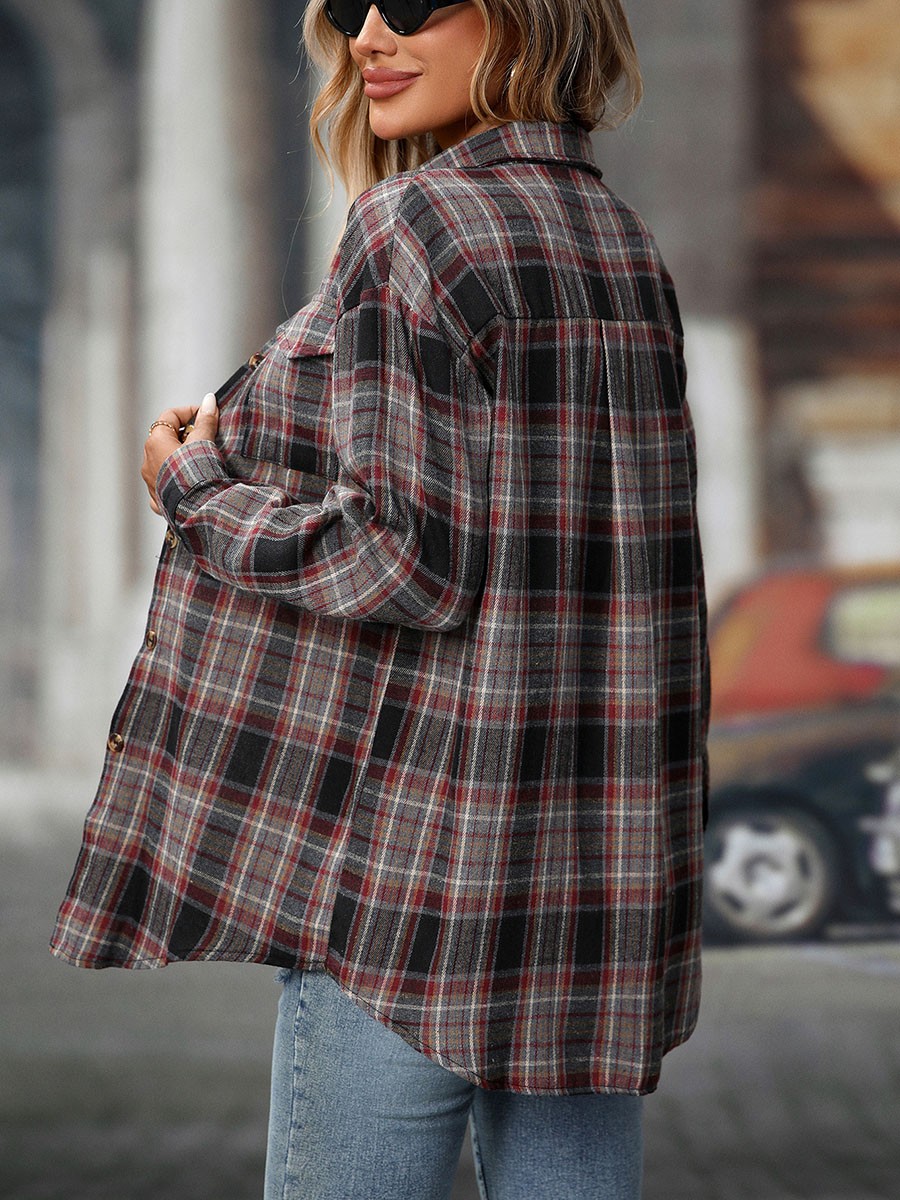 Casual Women Shirt Comfortable Fit Lapel Design Polyester Fabric Retro Look - Picture 145 of 176