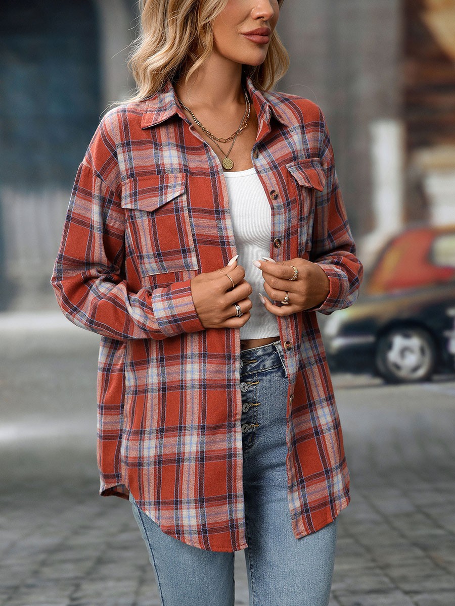 Casual Women Shirt Comfortable Fit Lapel Design Polyester Fabric Retro Look - Picture 98 of 176
