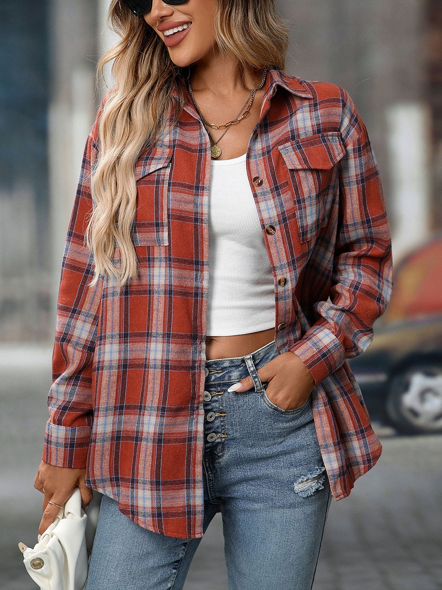 Casual Women Shirt Comfortable Fit Lapel Design Polyester Fabric Retro Look - Picture 97 of 176