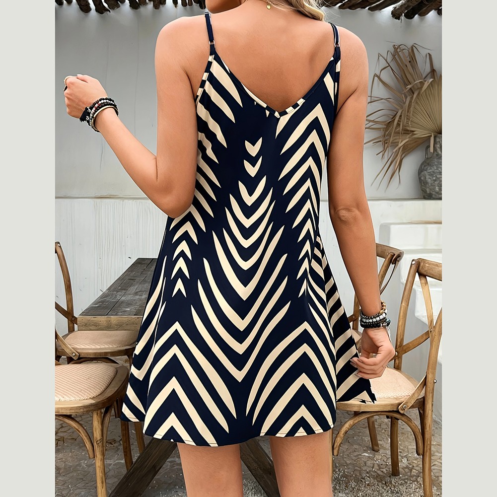 Vacation Outfit Halter Top Dress Casual Dress Breathable Material Daily Wear - Picture 20 of 52