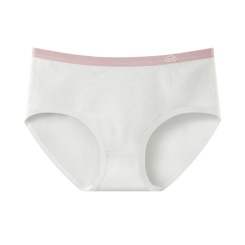Womens Seamless Underwear Thin Cotton Spandex Mid Waist Triangle Pants