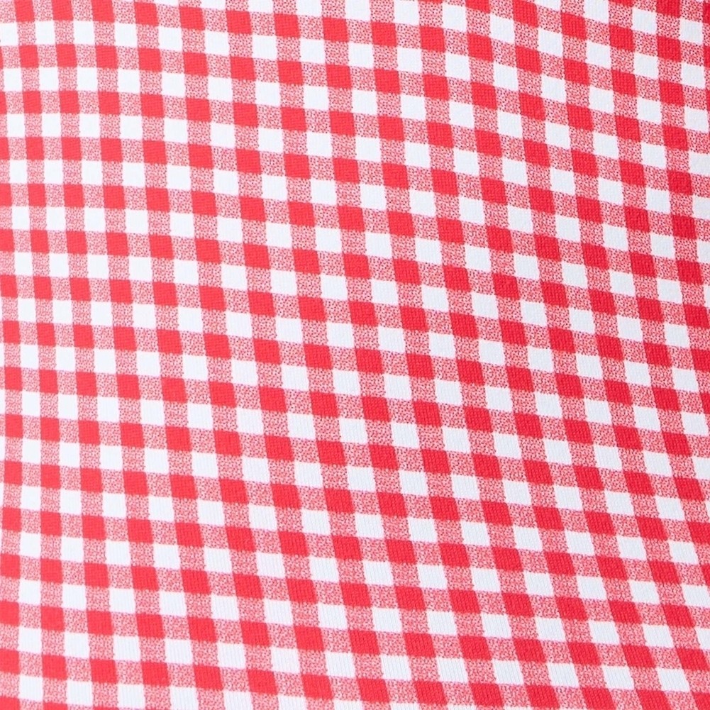 Stylish V Neck Backless Crop Top for Women with Plaid & Polka Dot Print - Picture 43 of 53