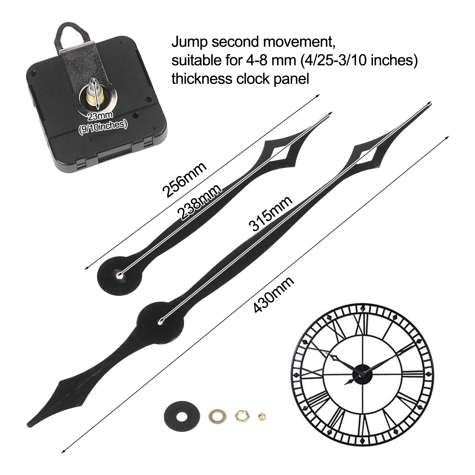 Quartz Clock Mechanism Replacement Kit High Torque for Efficient Clock Crafting