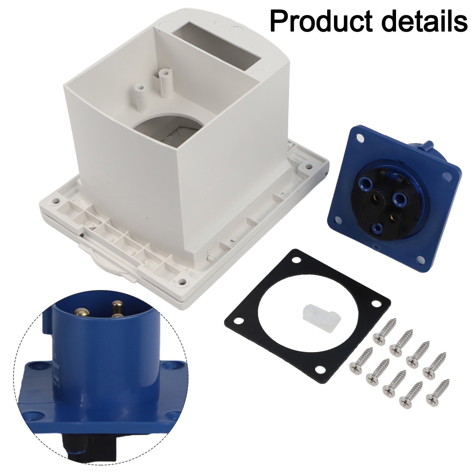 External 16A Waterproof Socket for RV and Camper Power Input 220V 250V