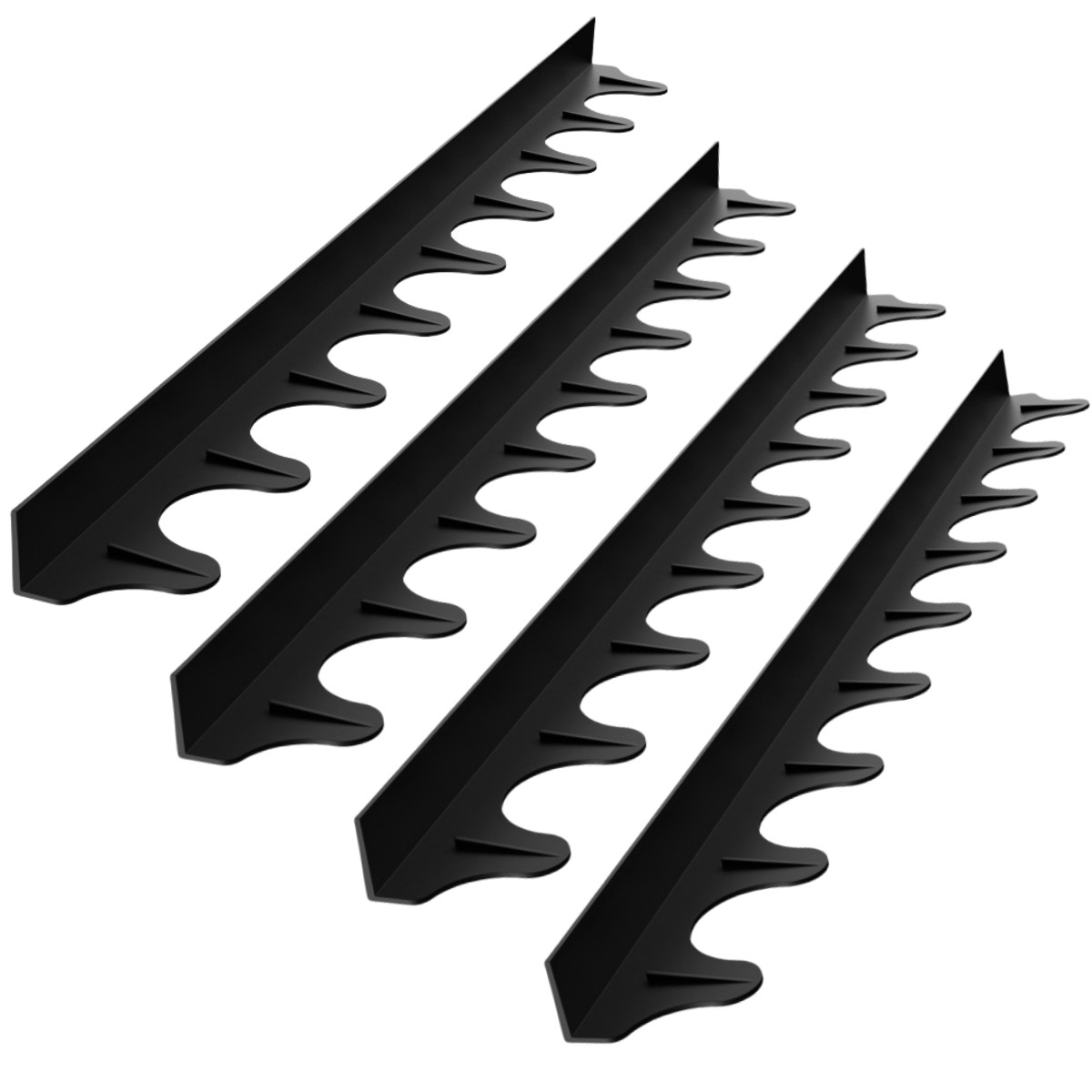 Silicone Stove Gap Covers 4 Pcs Flexible and Adjustable for Kitchen Use