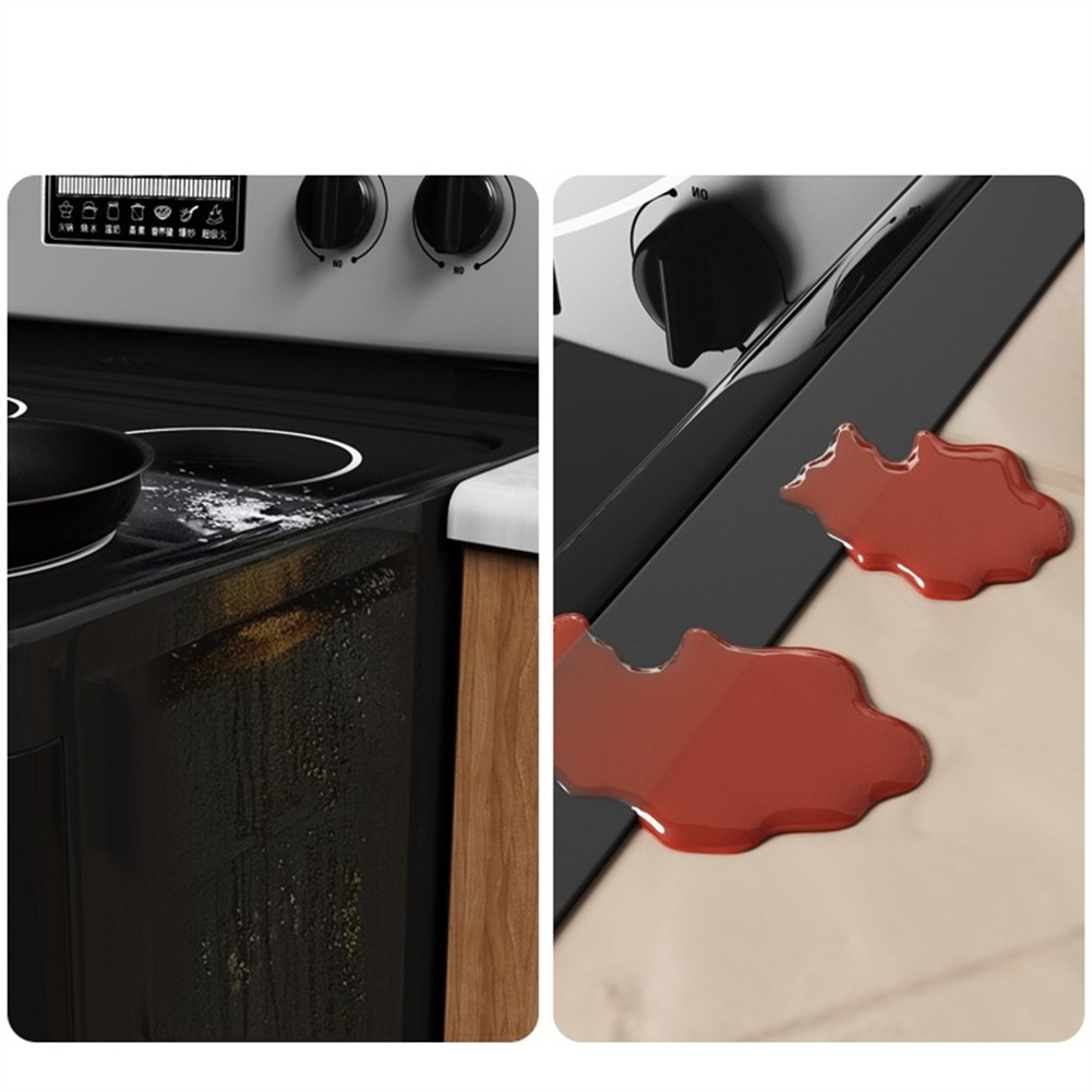 Silicone Stove Gap Covers 4 Pcs Flexible and Adjustable for Kitchen Use