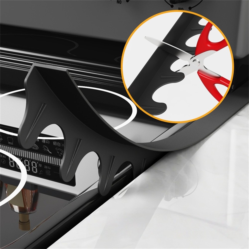 Silicone Stove Gap Covers 4 Pcs Flexible and Adjustable for Kitchen Use