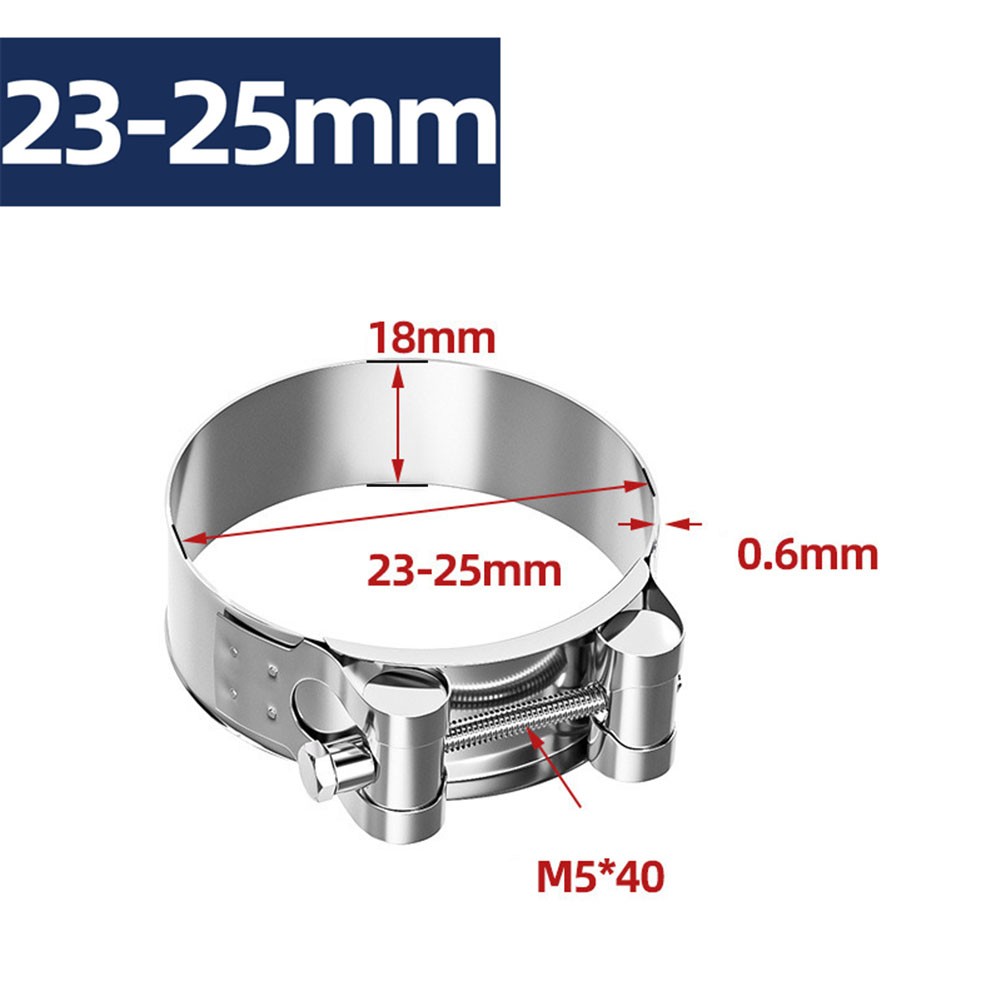 304 Hose Clamp Fuel Line Clamp Automotive Applications Stable Fastening Effect - Picture 14 of 26