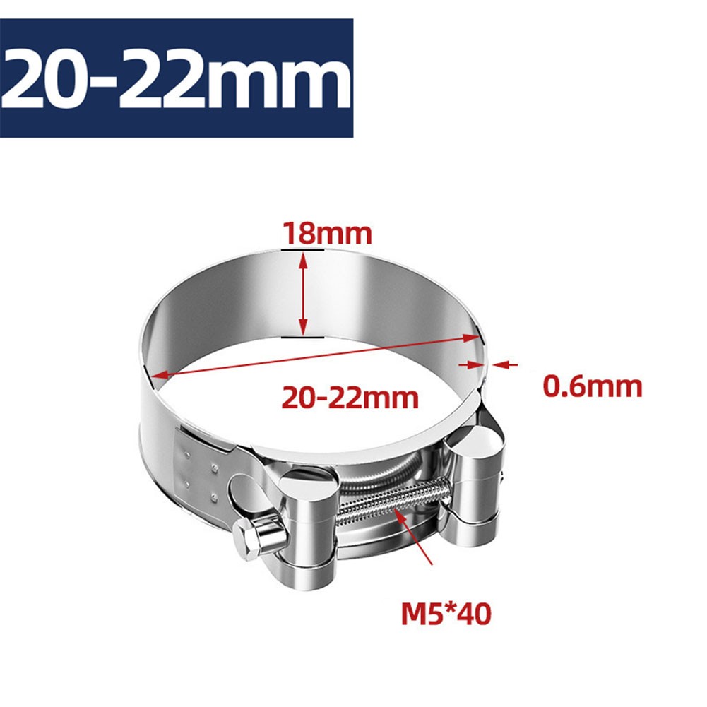 304 Hose Clamp Fuel Line Clamp Automotive Applications Stable Fastening Effect - Picture 13 of 26