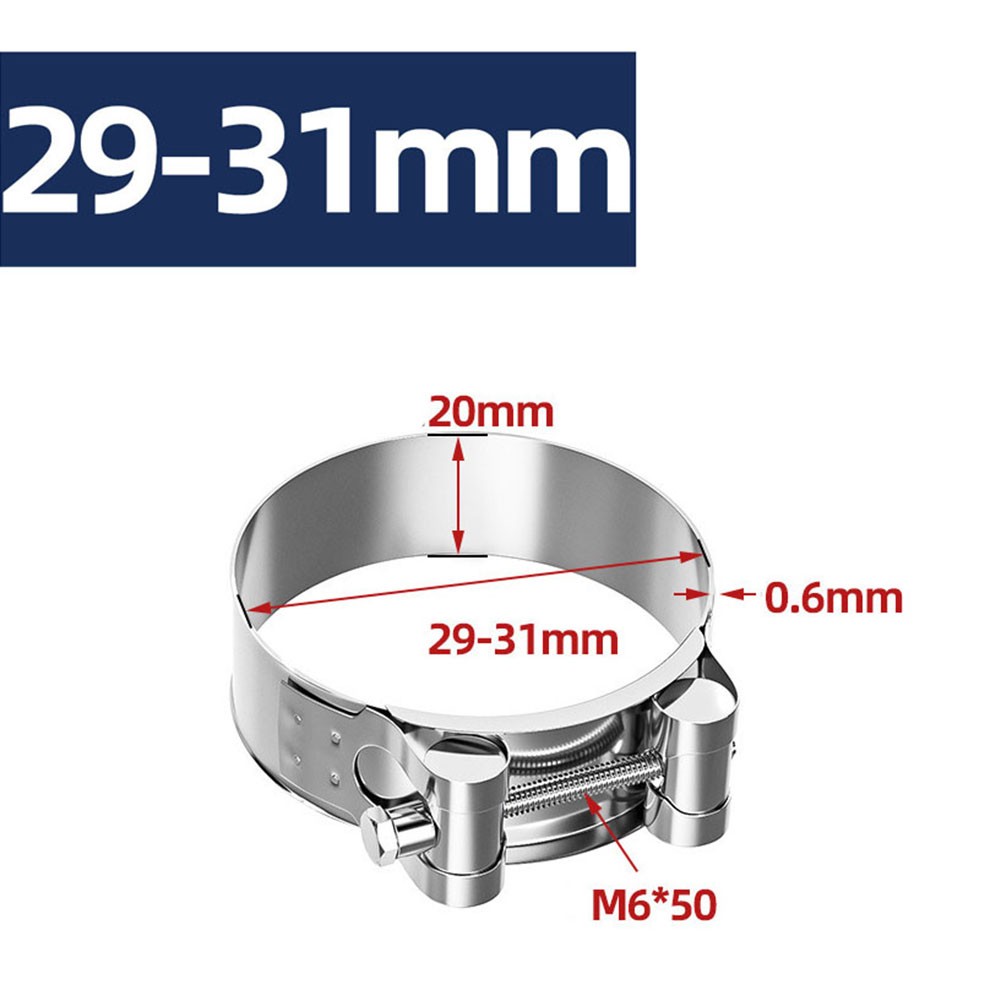 304 Hose Clamp Fuel Line Clamp Automotive Applications Stable Fastening Effect - Picture 17 of 26