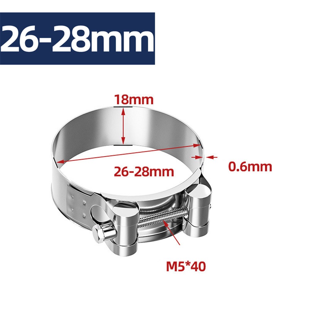 304 Hose Clamp Fuel Line Clamp Automotive Applications Stable Fastening Effect - Picture 15 of 26