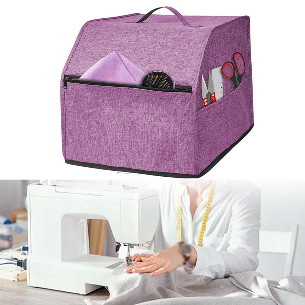 Overlock Sewing Machine Cover for Dust Protection with Storage Features - Picture 20 of 22