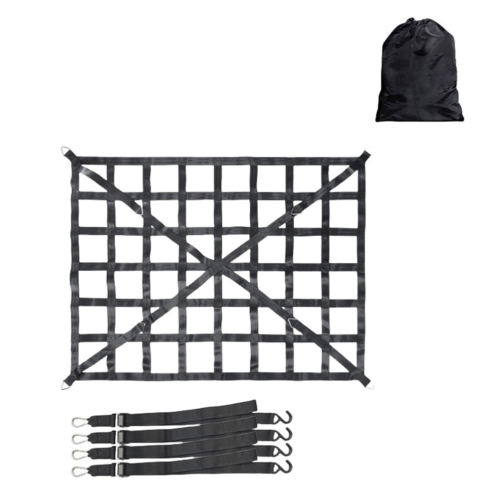 Strong Cargo Net with Adjustable Hooks for Truck Bed and Roof Rack Use - Picture 15 of 18