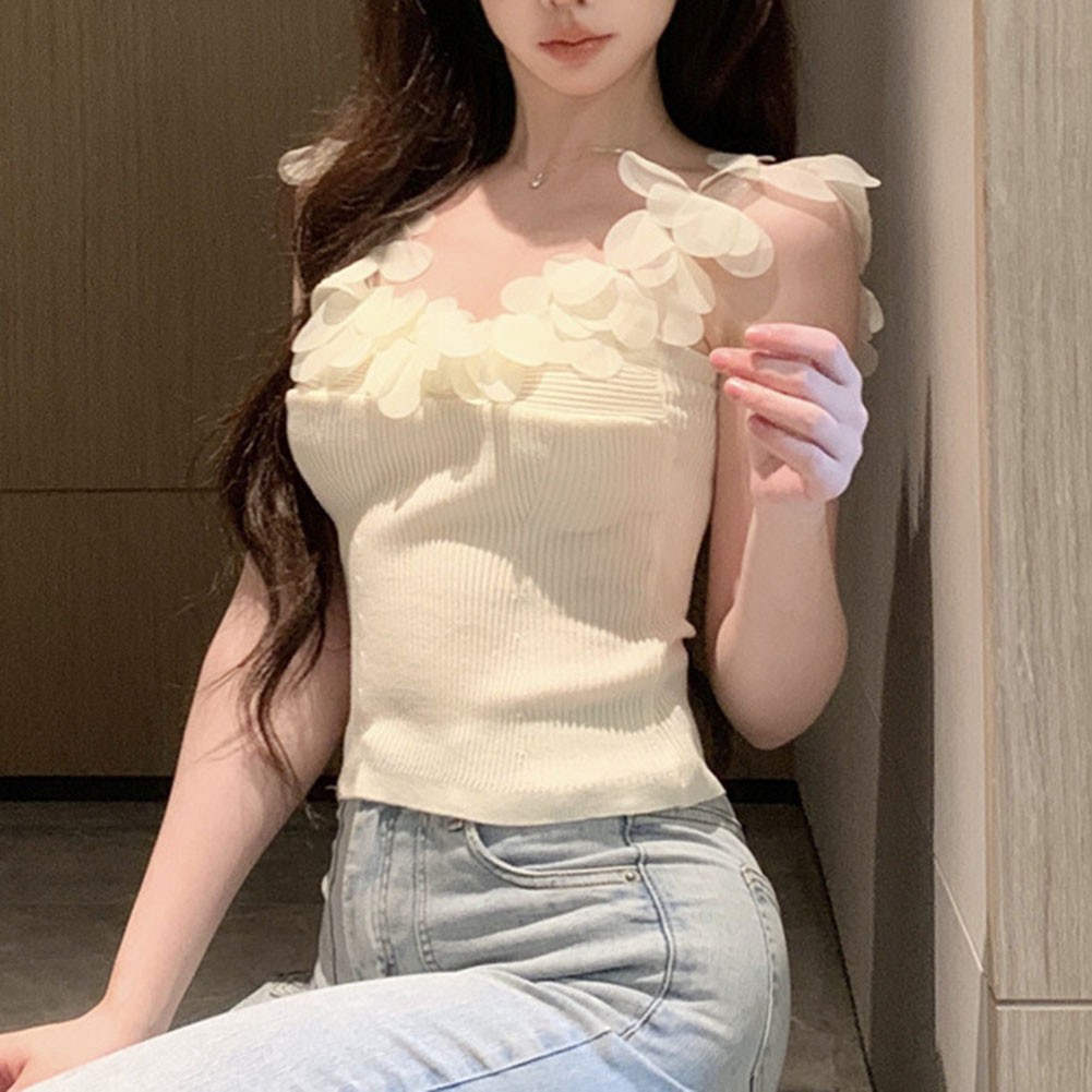 Casual Wear Off Shoulder Top Summer Outings Comfortable Feel High Stretch - Picture 15 of 17