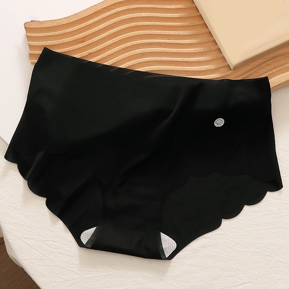 Women’s Ice Silk Mid Waist Triangle Underwear Comfortable and Breathable
