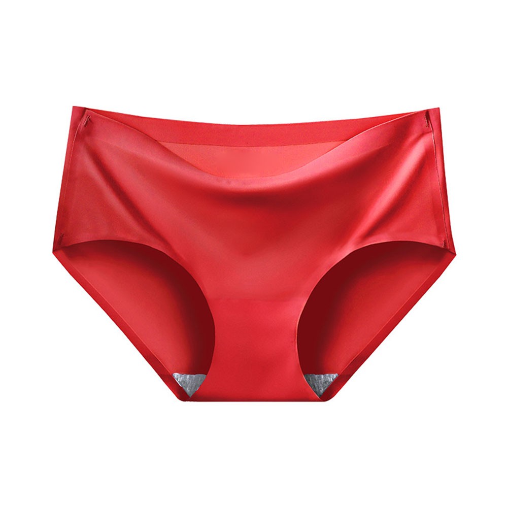 Lady Breathable Ice Silk Triangle Underwear Mid Waist Hip Lifting Design - Picture 8 of 13