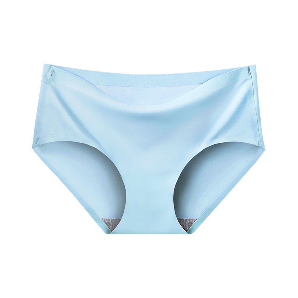 Lady Breathable Ice Silk Triangle Underwear Mid Waist Hip Lifting Design - Picture 12 of 13