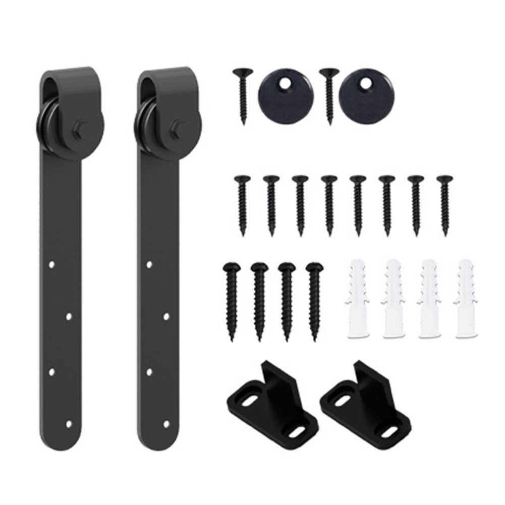 Mini Sliding Barn Door Hardware Kit with Rollers for Small Space Wardrobes