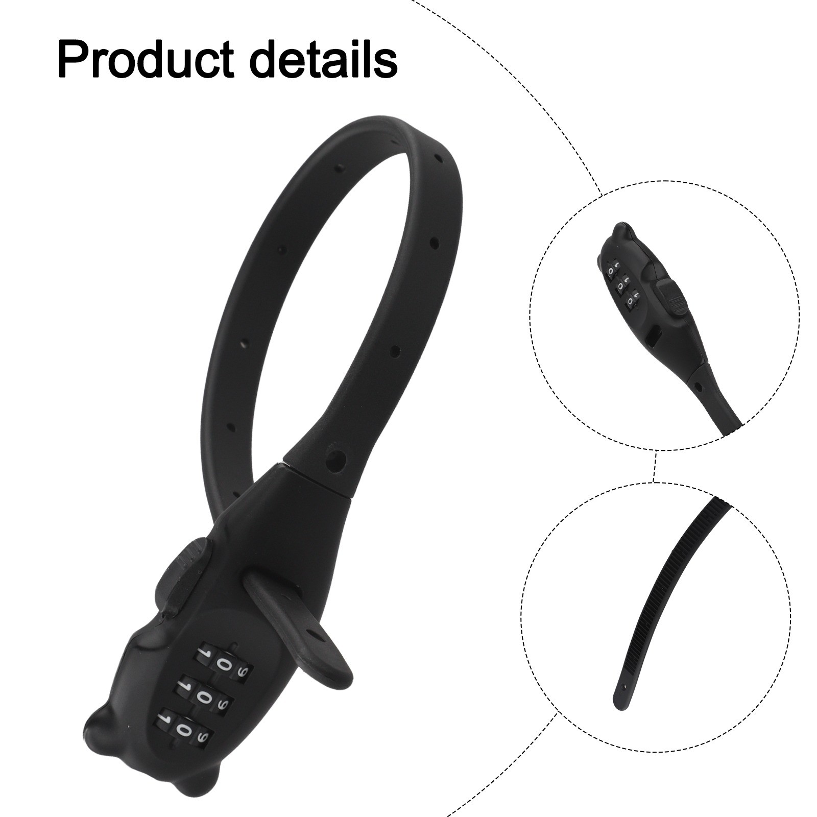 Lightweight Password Cable Lock Adjustable and Easy to Use for Bike Security