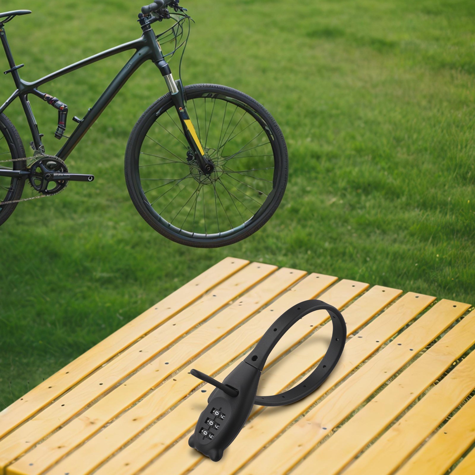 Cable Lock for Bicycles Password Protected and Adjustable for Multiple Uses