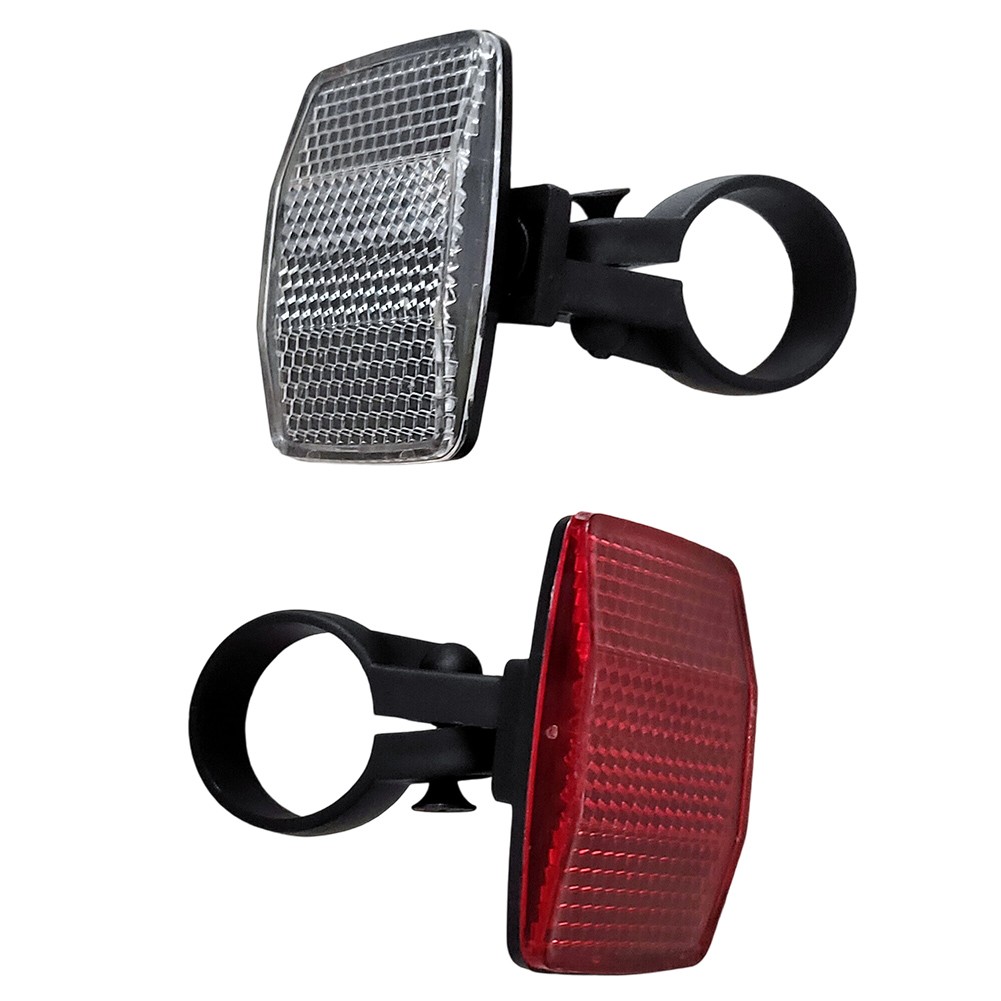 Set Riflettori Per Ruote Bicicletta Sunlite – Colori Ambra E Rosso, Kit Di Sicurezza In Plastica