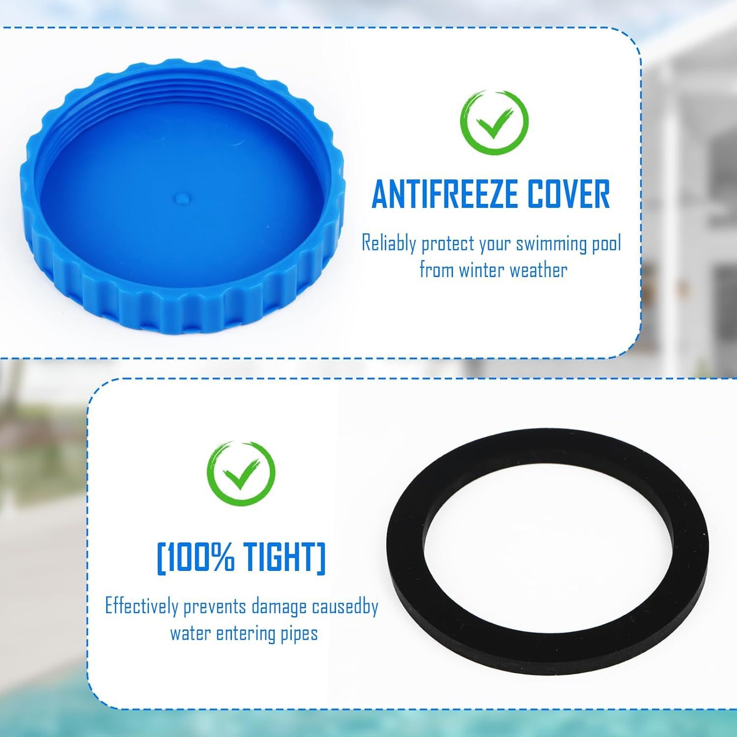 Heavy Duty Freeze Proof Pool Cover Leak Resistant for Above Ground Pool Winter - Picture 34 of 36