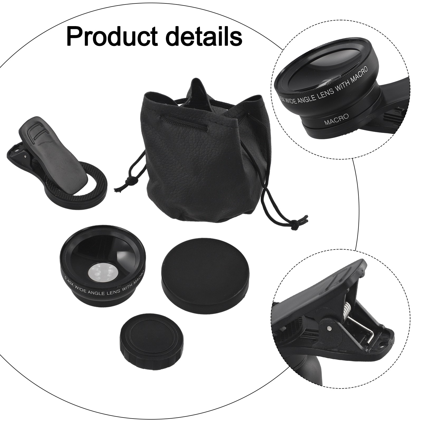 Photographer's Essential 15X Macro and 0 45X Wide Angle Phone Lens Kit - Picture 18 of 24