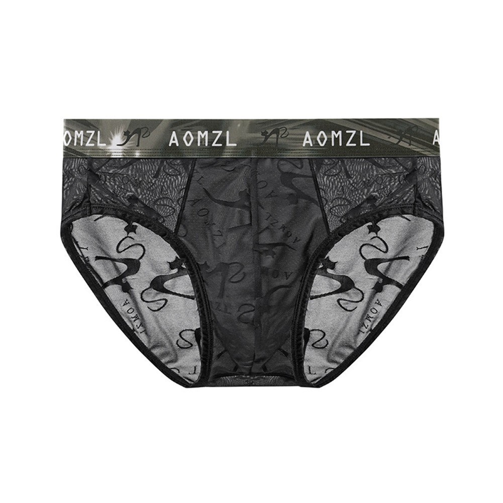 Mens Jacquard Mesh Transparent Underwear Briefs U Convex Pouch Thin Lightweight - Picture 9 of 18