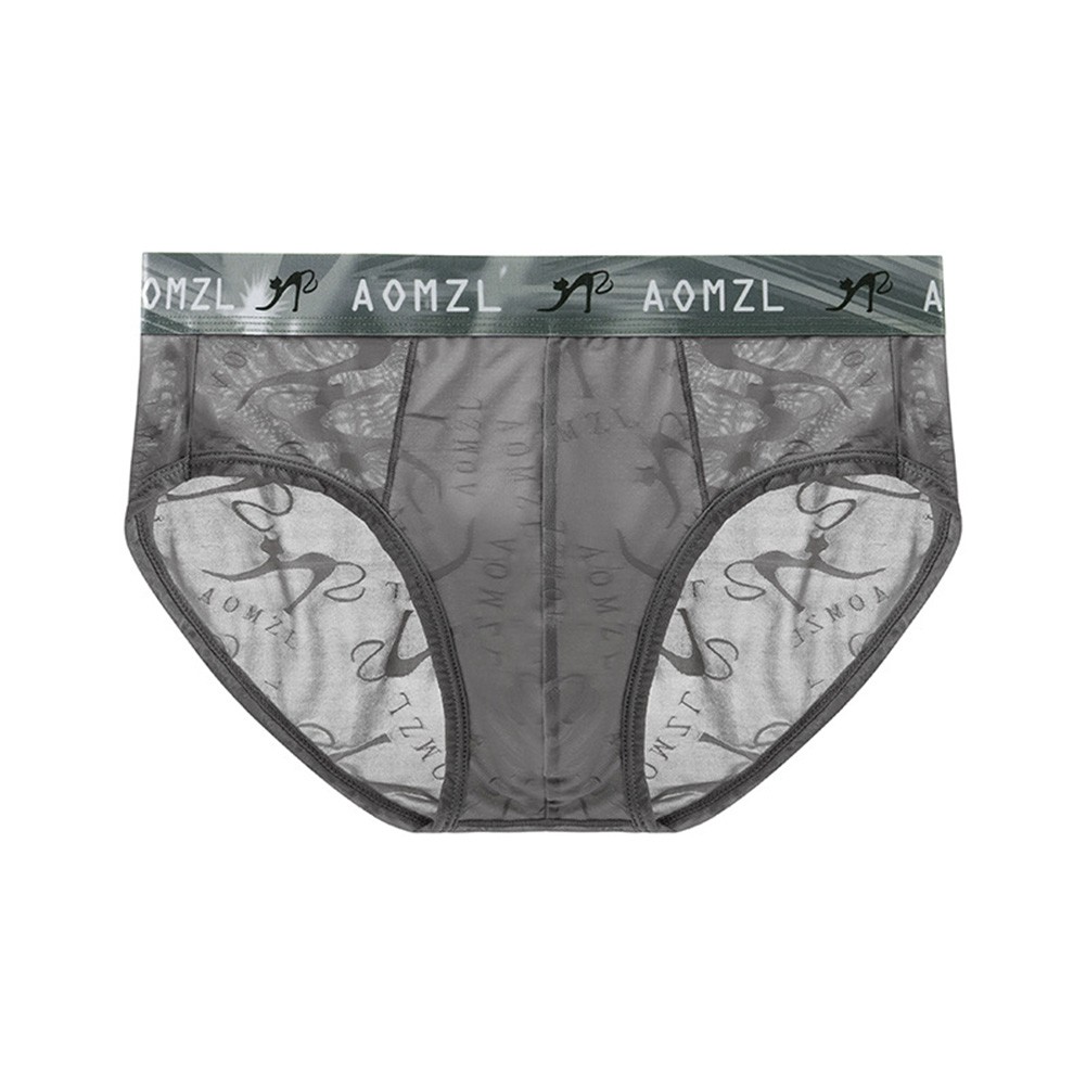Mens Jacquard Mesh Transparent Underwear Briefs U Convex Pouch Thin Lightweight - Picture 10 of 18